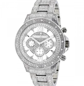 Liberty Men's Fully Iced Out Stylish Genuine Diamond Watch