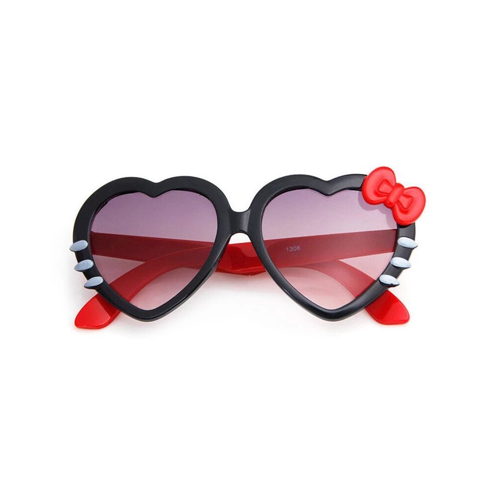 Love Shape With Butterfly Design Sunglass For Girls