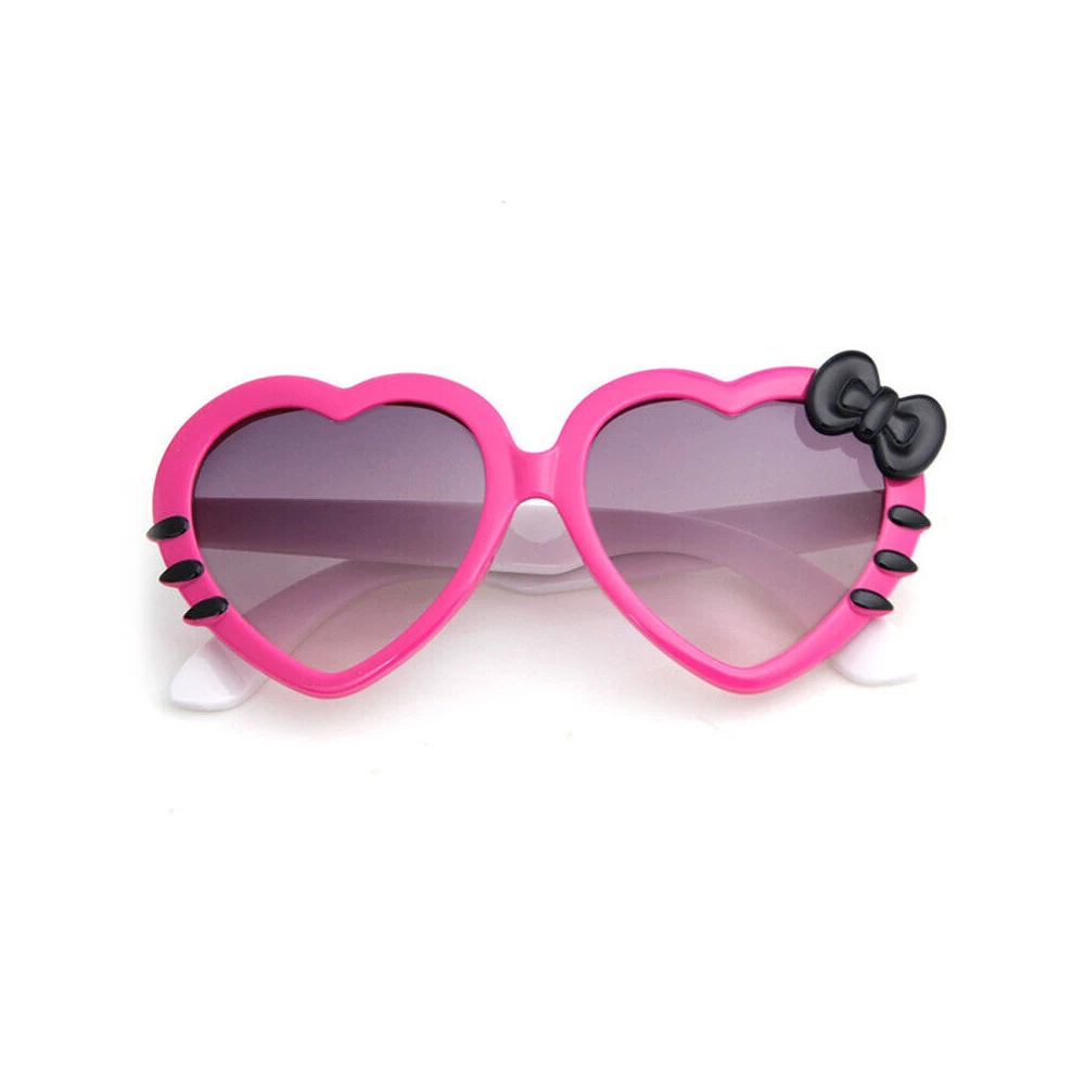 Love Shape With Butterfly Design Sunglass For Girls