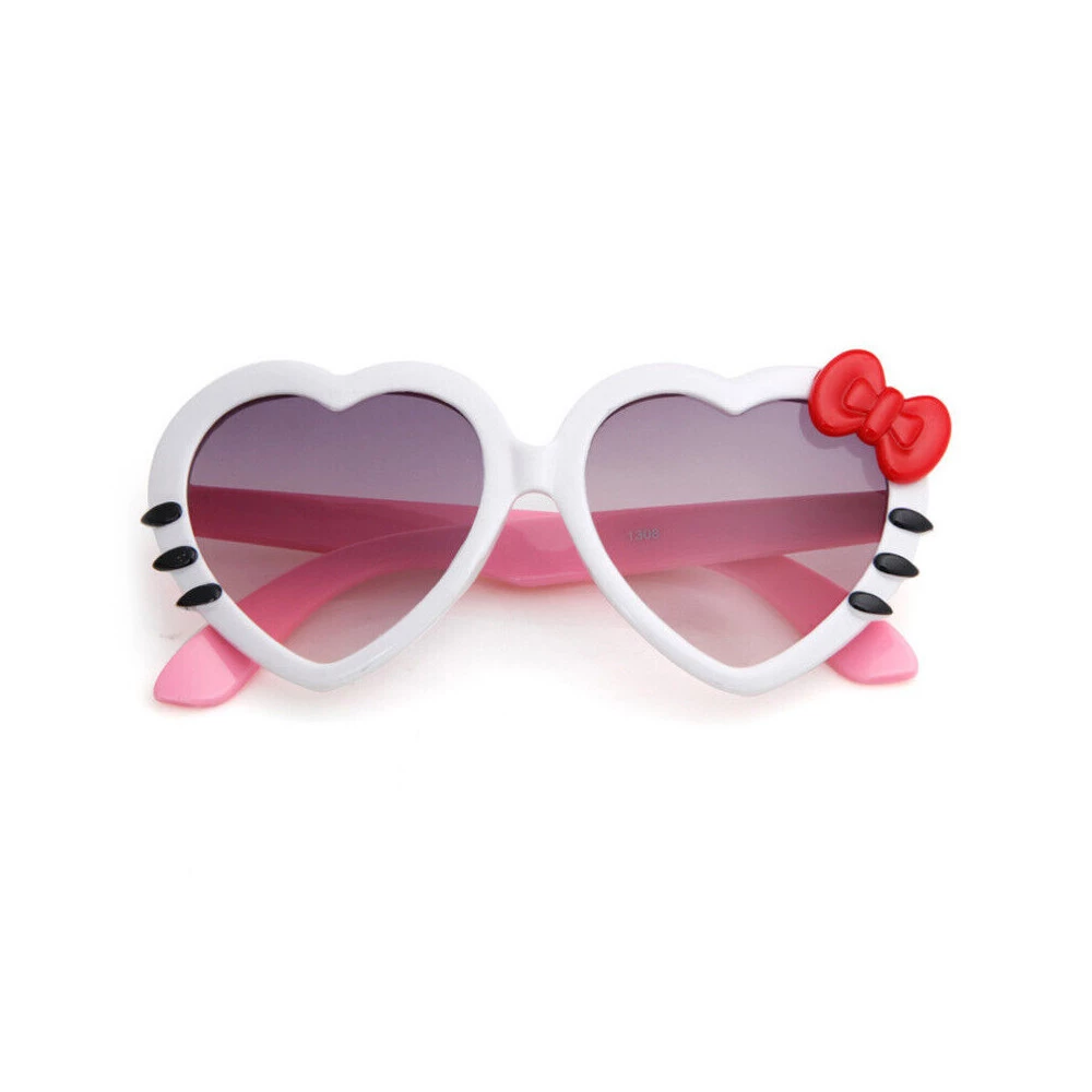 Love Shape With Butterfly Design Sunglass For Girls