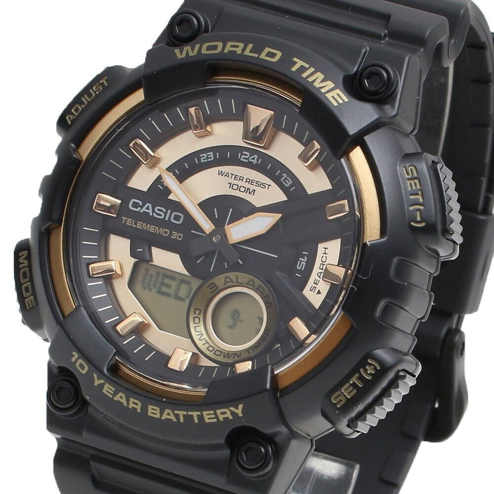 Casio Watch Mens Quartz Anadej Analog Black G Shock