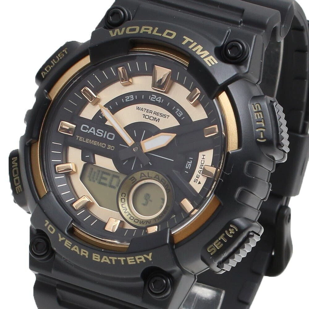 Casio Watch Mens Quartz Anadej Analog Black G Shock